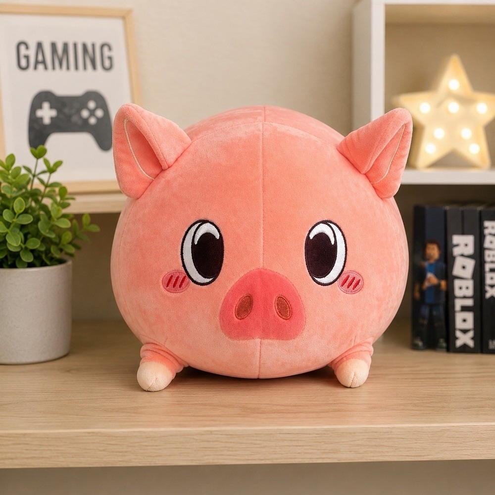 YouTooz Piggy Plush 12" Roblox Pink Pig Stuffed Animal Official Collectible
